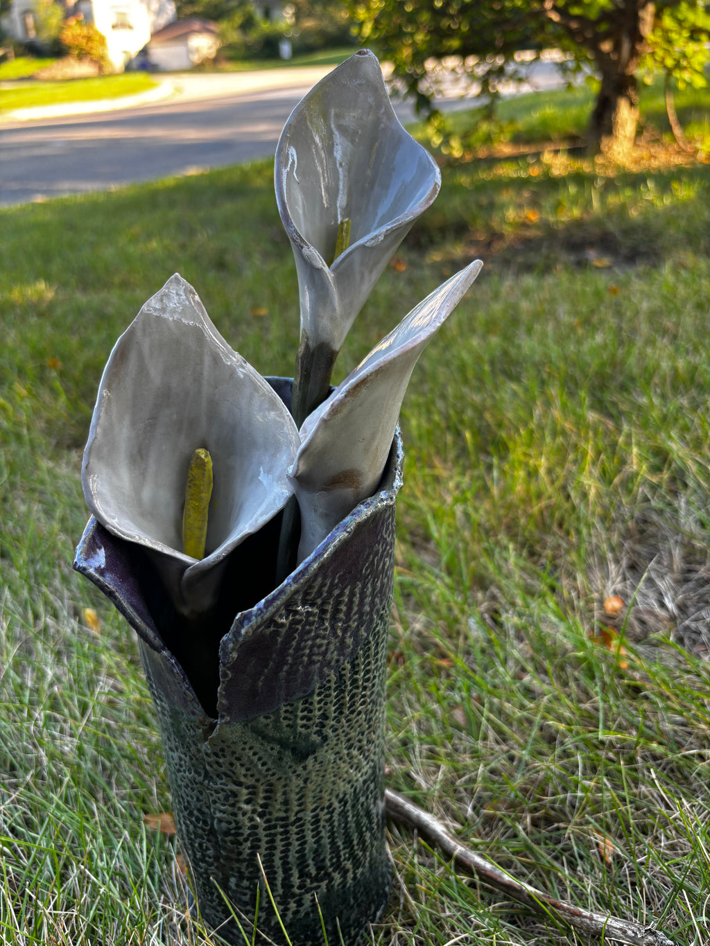 Rustic textured vase